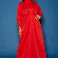 Plus Size Ruched Design Fit & Flare Maxi Dress