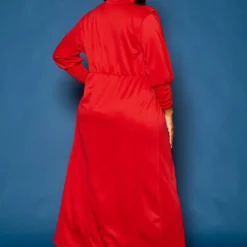 Plus Size Ruched Design Fit & Flare Maxi Dress -Femme Avid Sales Store 2021277 002 3