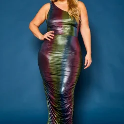 Plus Size Rainbow Chrome Maxi Dress -Femme Avid Sales Store 2021365 001 3