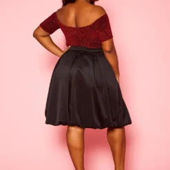 Plus Size Embellished Fit & Flare Dress -Femme Avid Sales Store 2021371 001 3