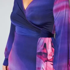 Plus Size Rose Gradient Print Fit & Flare Maxi Dress -Femme Avid Sales Store 2022397 001 5