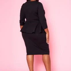 Plus Size Peplum Flare Mini Dress -Femme Avid Sales Store 2022468 001 4