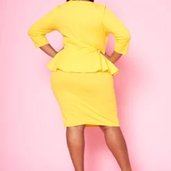 Plus Size Peplum Flare Mini Dress -Femme Avid Sales Store 2022468 002 3