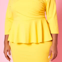 Plus Size Peplum Flare Mini Dress -Femme Avid Sales Store 2022468 002 4