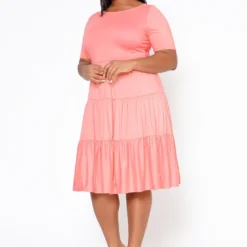 Plus Size Effortless Ruffled Fit & Flare Dress -Femme Avid Sales Store 2022516 001 1