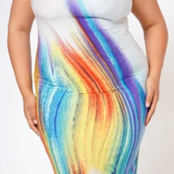 Plus Size Sunset Views Multi Print Tube Maxi Dress -Femme Avid Sales Store 2022539 002 4