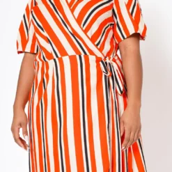 Plus Size Puff Sleeve Wrap Dress -Femme Avid Sales Store 2022548 001 5