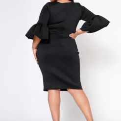 Plus Size Form Fitting Scuba Dress -Femme Avid Sales Store 2022565 001 3