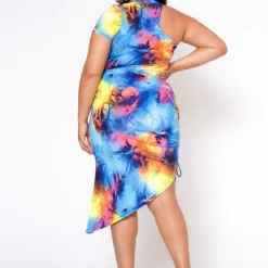 Plus Size Mindful Tie Dye One Sleeve Bodycon Dress -Femme Avid Sales Store 2022571 001 3