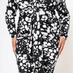 Plus Size Multi Print Drape Front Midi Dress -Femme Avid Sales Store 2022598 001 4