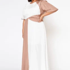 Plus Size Color Splice Fit & Flare Maxi Dress -Femme Avid Sales Store 2022602 001 3