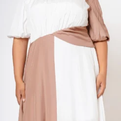 Plus Size Color Splice Fit & Flare Maxi Dress -Femme Avid Sales Store 2022602 001 5