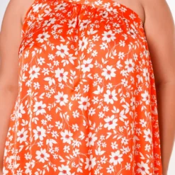 Plus Size One Shoulder Floral Print Maxi Dress -Femme Avid Sales Store 2022618 001 5