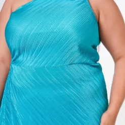 Plus Size Pleated Asymmetric One Sleeve Dress -Femme Avid Sales Store 2022619 002 5