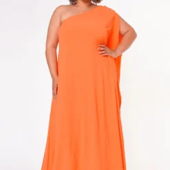 Plus Size One Shoulder Maxi Flare Dress -Femme Avid Sales Store 2022644 002 2
