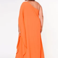Plus Size One Shoulder Maxi Flare Dress -Femme Avid Sales Store 2022644 002 4