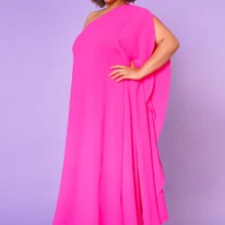 Plus Size One Shoulder Maxi Flare Dress -Femme Avid Sales Store 2022644 003 4