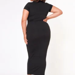Plus Size Collar Neck Bodycon Maxi Dress -Femme Avid Sales Store 2022660 001 3