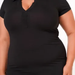 Plus Size Collar Neck Bodycon Maxi Dress -Femme Avid Sales Store 2022660 001 4