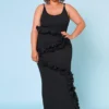 Plus Size Ruffle Detail Cami Bodycon Dress