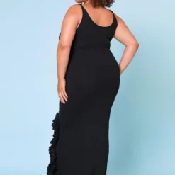 Plus Size Ruffle Detail Cami Bodycon Dress -Femme Avid Sales Store 2022672 001 3