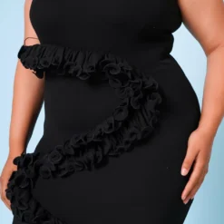Plus Size Ruffle Detail Cami Bodycon Dress -Femme Avid Sales Store 2022672 001 4