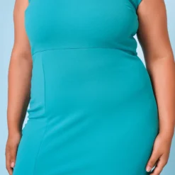 Plus Size Asymmetric One Sleeve Cocktail Midi Dress -Femme Avid Sales Store 2022679 002 5