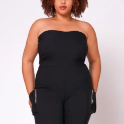 Plus Size Cargo Romper With Cropped Jacket -Femme Avid Sales Store 2022697 001 6